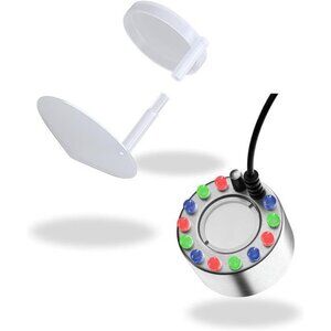 12 LED Ultrasonic Mist Maker with Splash Guard, Indoor Fountain Water Feature